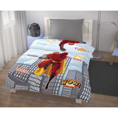 Posteľné obliečky pre mladých 140x200, 70x90cm SUPERHERO