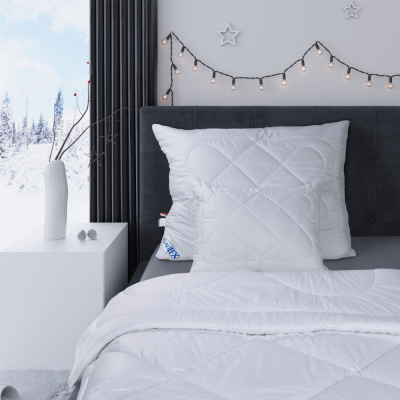Predĺžená thermo perina Luxus plus 140x220cm zimna biela