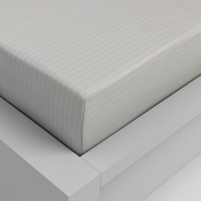 Bavlnené napínacie prestieradlo 160x200cm béžový prúžok