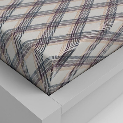 Bavlnené napínacie prestieradlo 180x200cm checks
