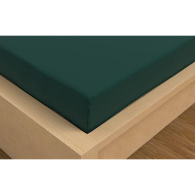 Saténová plachta LUXURY COLLECTION jednolôžko 80x200cm tmavo zelená