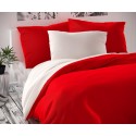 Saténové postel'né obliečky LUXURY COLLECTION červené / biele 140x200, 70x90cm