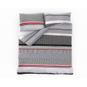 Klasické posteľné bavlnené obliečky 140x200, 70x90cm GRID sivé