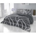 Klasické posteľné bavlnené obliečky DELUX VALERY sivé 140x200, 70x90cm