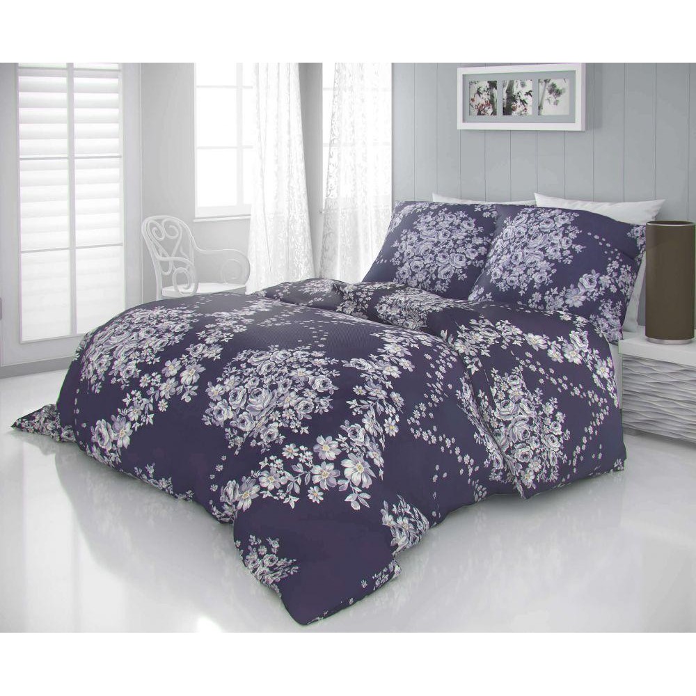 Saténové francúzske predĺžené obliečky LUXURY COLLECTION 1 + 2, 240x220, 70x90cm MELROSE fialové Saténové francúzske predĺžené obliečky LUXURY COLLECTION 1 + 2, 240x220, 70x90cm MELROSE fialové