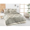 Klasické posteľné bavlnené obliečky DELUX 140x200, 70x90cm BARA smotanová