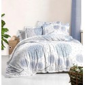 Predĺžené posteľné flanelové obliečky 140x220, 70x90cm CHMIERIE modré