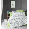 Klasické posteľné flanelové obliečky 140x200, 70x90cm VETVIČKA zelená